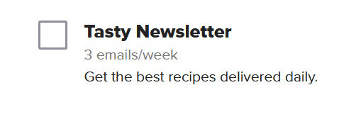 tasty newsletters 2