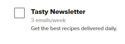 tasty newsletters 2