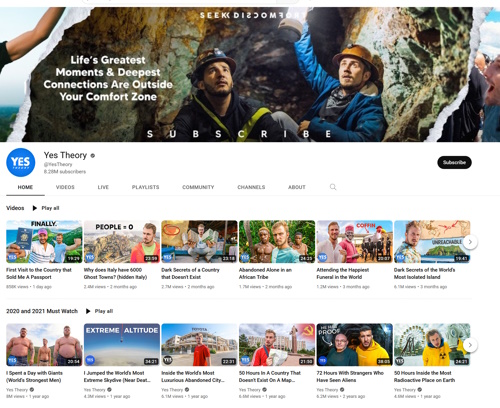 A travel channel sounds great. But can the youtubers yestheory sell more?